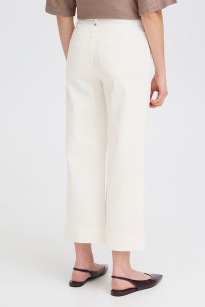 20617611 Wide Leg Short Jeans Cream