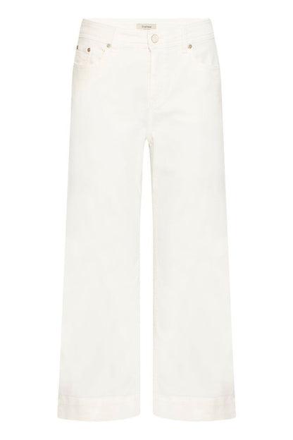 20617611 Wide Leg Short Jeans Cream