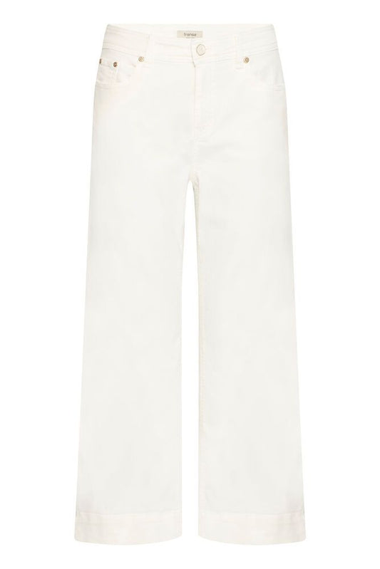 20617611 Wide Leg Short Jeans Cream