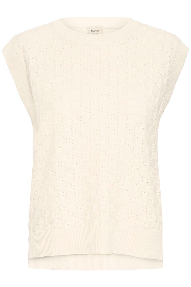 20617626 High O-Neck Holes Design S/L Ju Cream