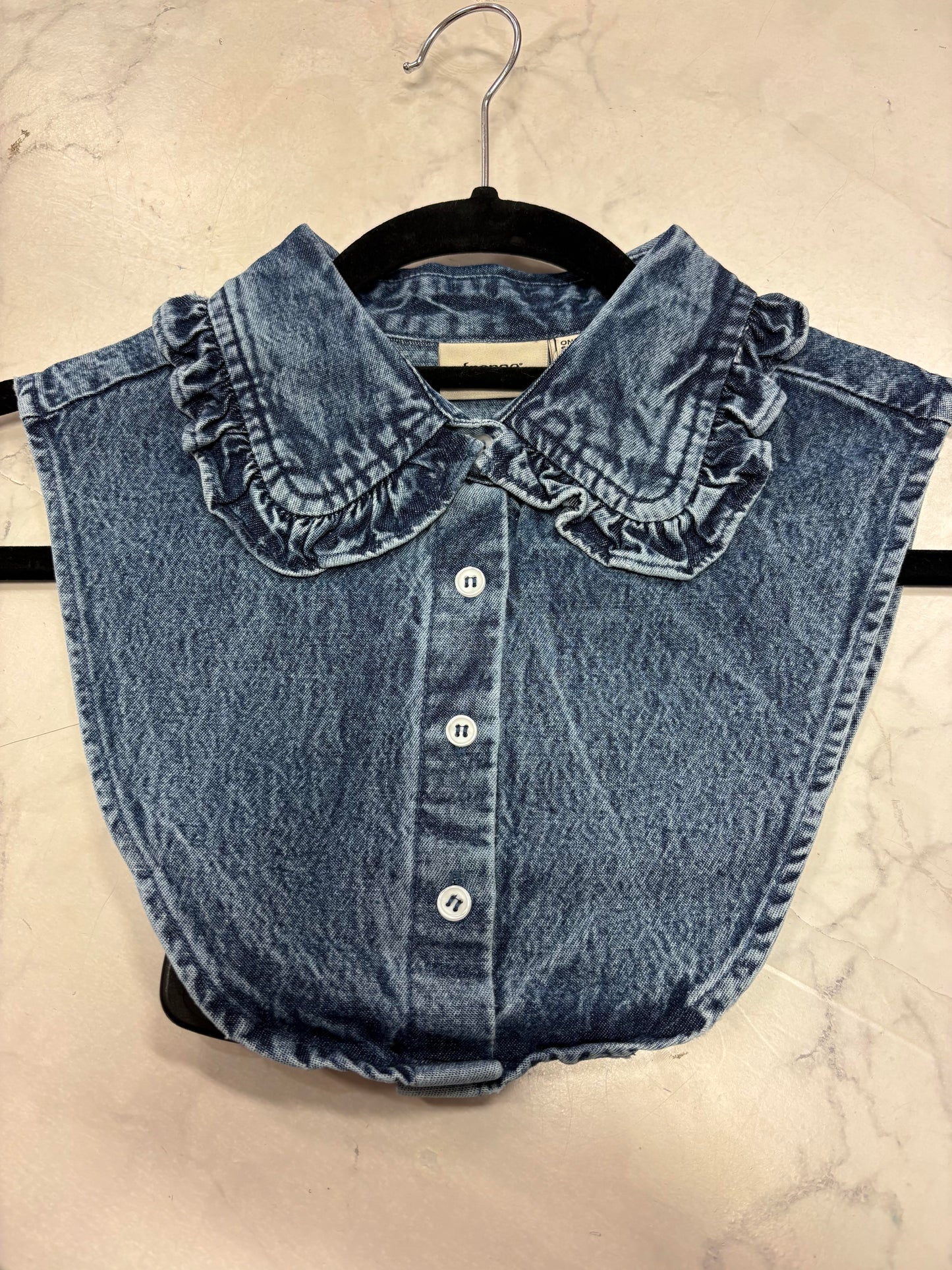 20617651 FRILLY EDGE DENIM COLLAR Denim