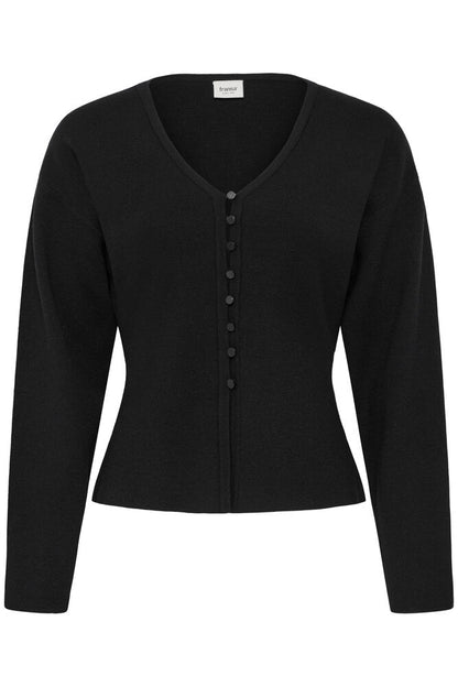 20618000 HEAVY KNIT DRESSY CARDIGAN Black
