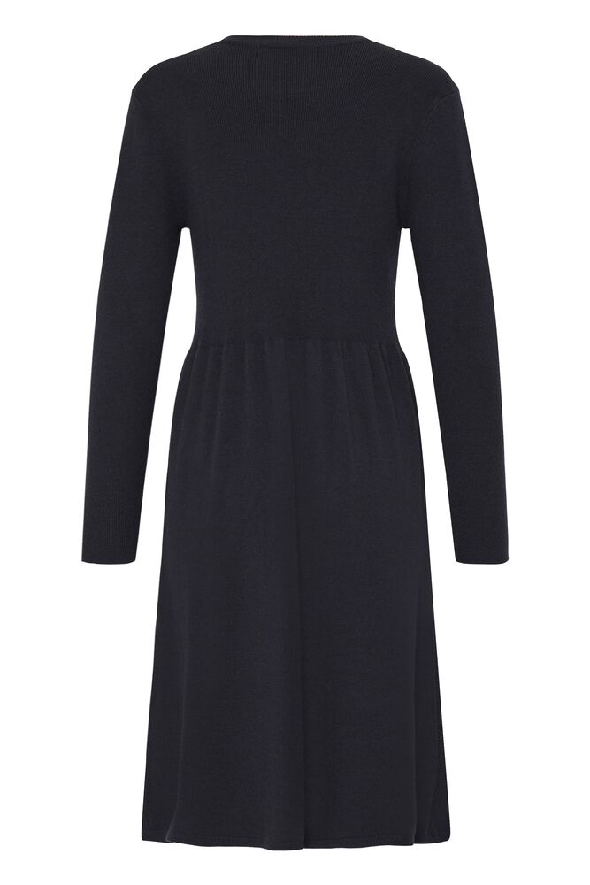 20618015 KNIT DRESS ROUND NECK L/SL A LINE SKIRT Navy