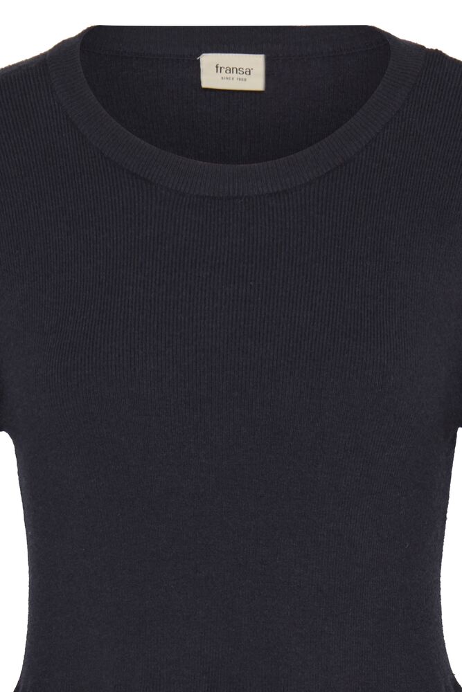 20618015 KNIT DRESS ROUND NECK L/SL A LINE SKIRT Navy