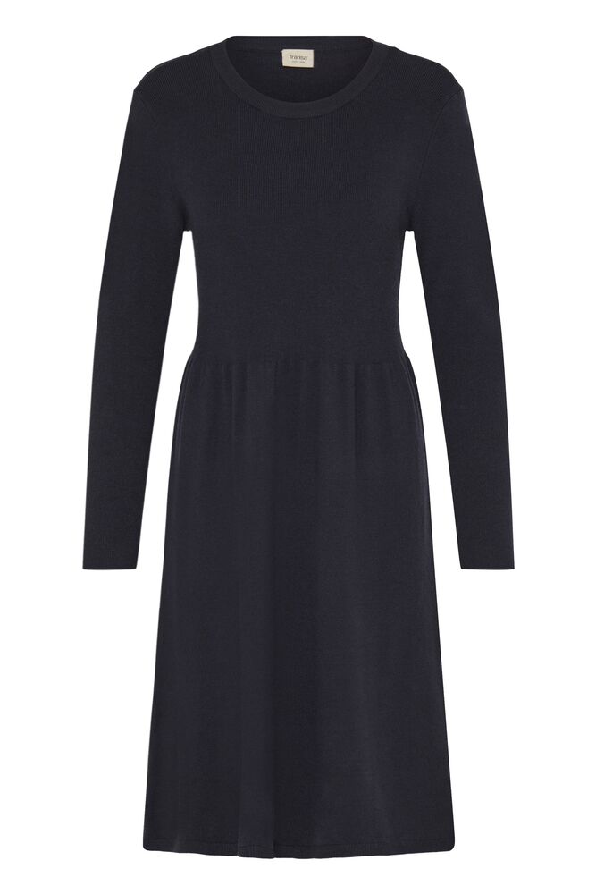 20618015 KNIT DRESS ROUND NECK L/SL A LINE SKIRT Navy