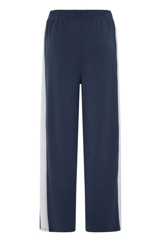 20618033 WIDE LEG PULL UP TROUSERS WITH SIDE STRIPE Navy/Cream