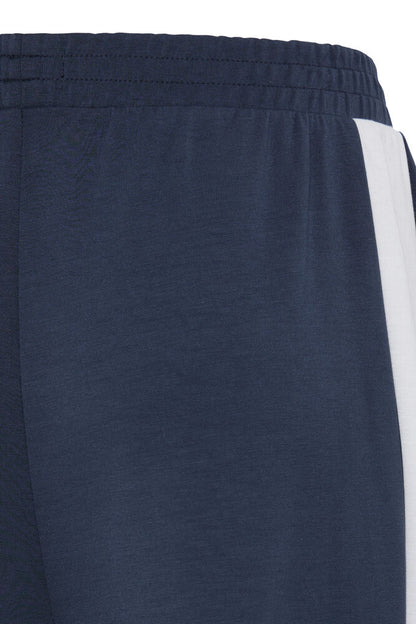 20618033 WIDE LEG PULL UP TROUSERS WITH SIDE STRIPE Navy/Cream