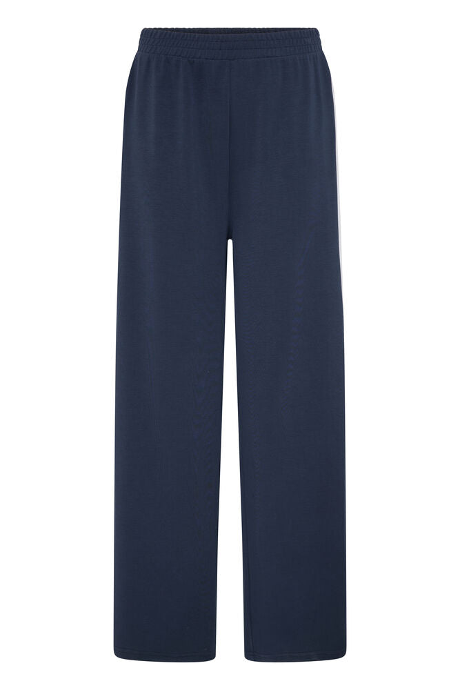 20618033 WIDE LEG PULL UP TROUSERS WITH SIDE STRIPE Navy/Cream