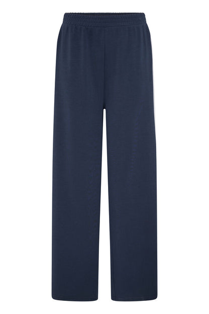 20618033 WIDE LEG PULL UP TROUSERS WITH SIDE STRIPE Navy/Cream