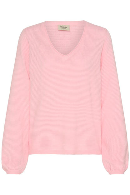 20618090 COTTON MIX RELAXED FIT V-NECK BALLOON SLVE JUMPER Navy