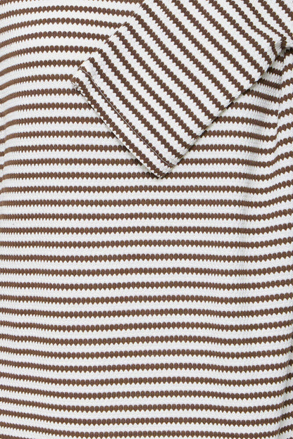 20618093 hex/stripe soft feel l/sl top Wine/Cream