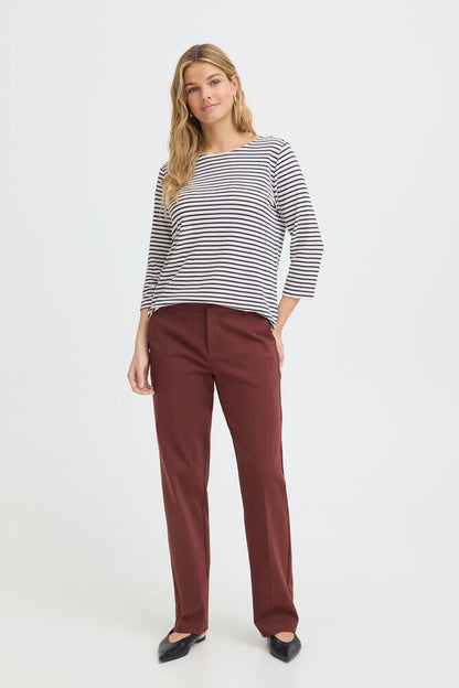 20618093 hex/stripe soft feel l/sl top Black/Cream