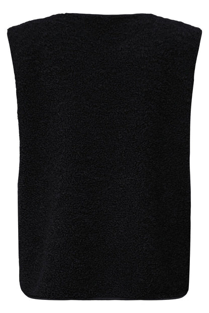 20618104 TEDDY FLEECE BIG POCKET GILET Black