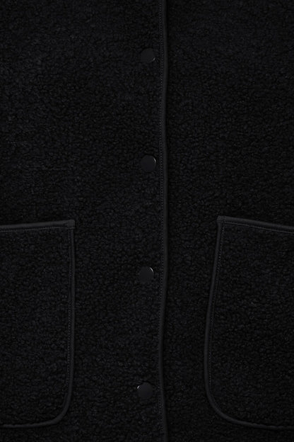 20618104 TEDDY FLEECE BIG POCKET GILET Black