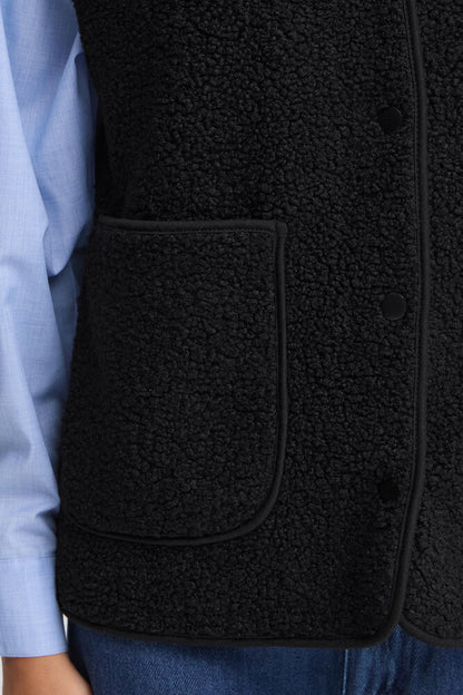 20618104 TEDDY FLEECE BIG POCKET GILET Black