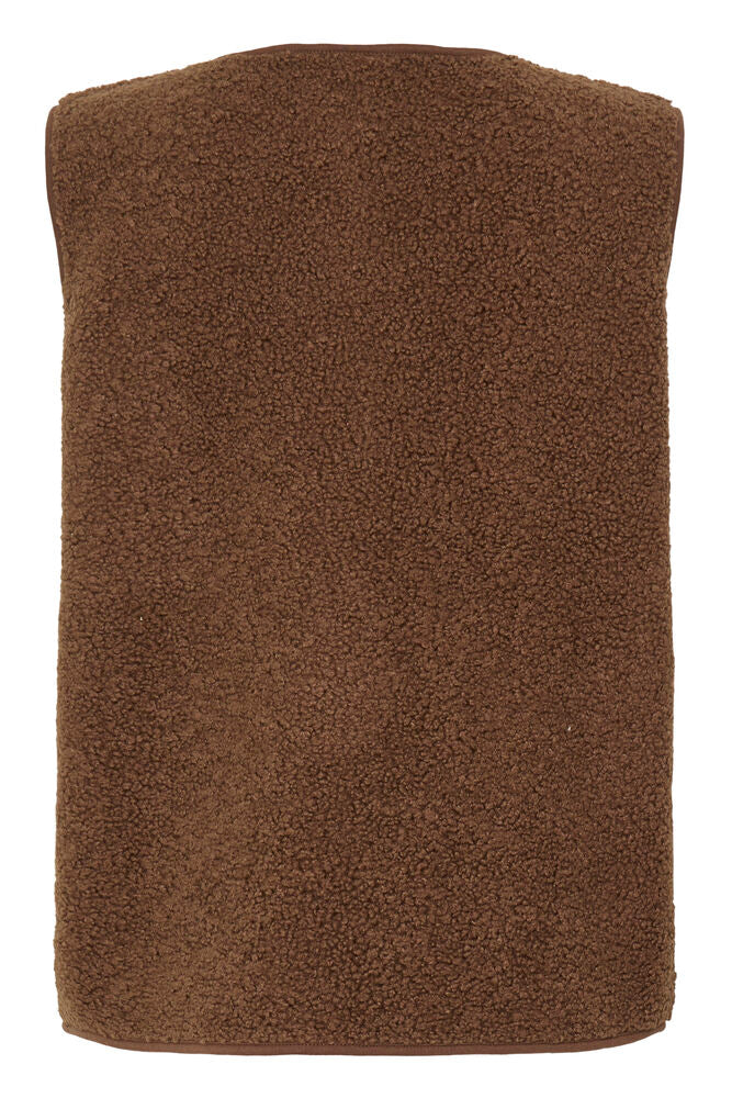 20618104 TEDDY FLEECE BIG POCKET GILET Brown
