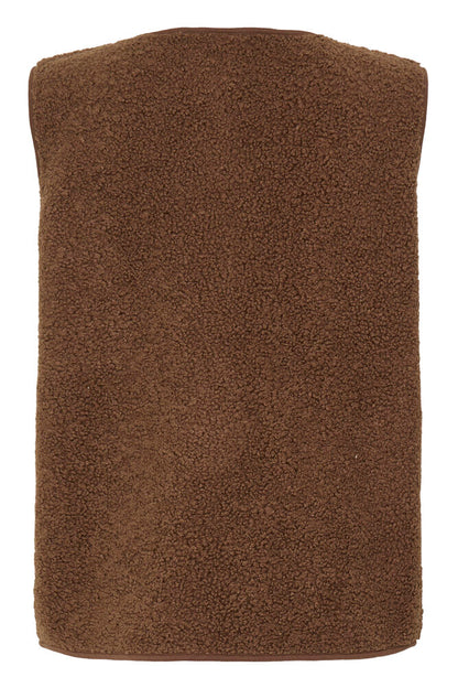 20618104 TEDDY FLEECE BIG POCKET GILET Brown