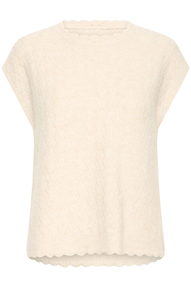 20618143 S/L O-NECK TANK TOP JUMPER Beige
