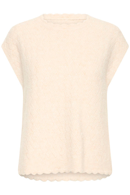 20618143 S/L O-NECK TANK TOP JUMPER Beige