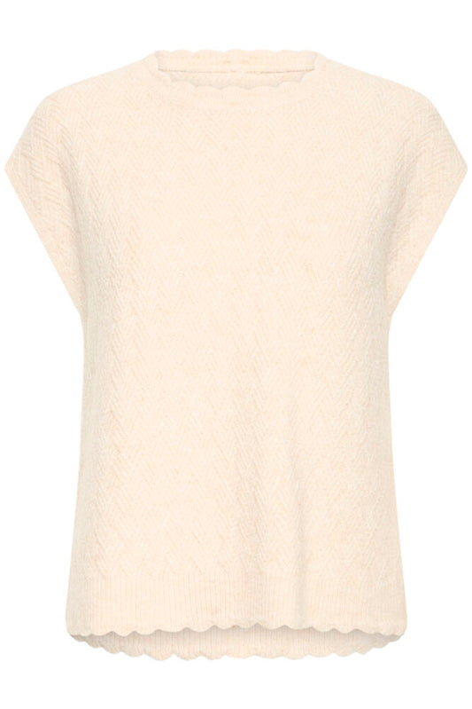 20618143 S/L O-NECK TANK TOP JUMPER Beige