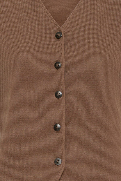 20618192 button up waistcoat Brown