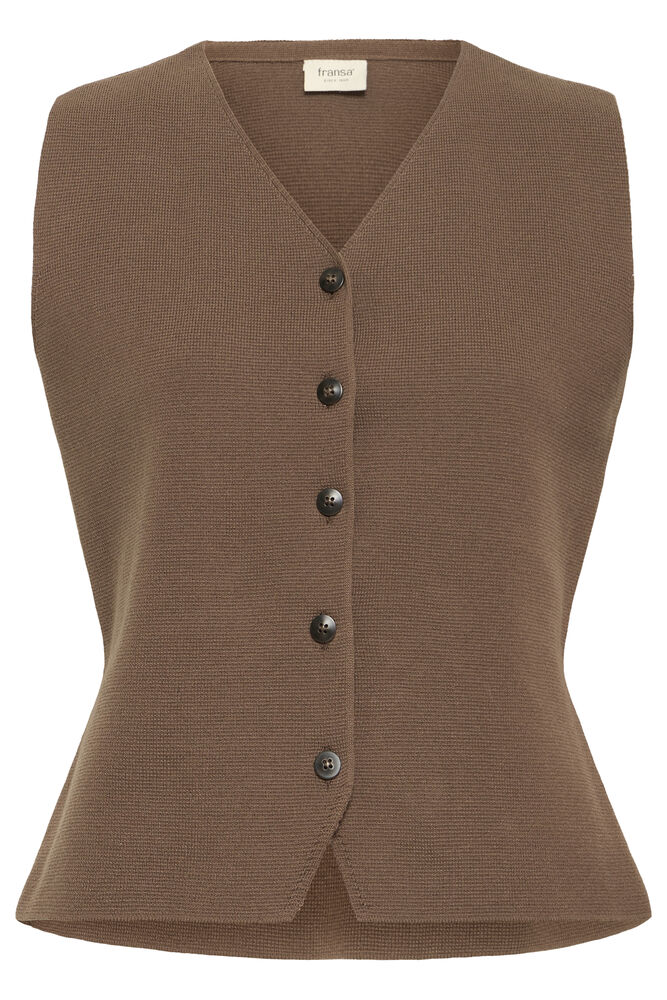 20618192 button up waistcoat Black