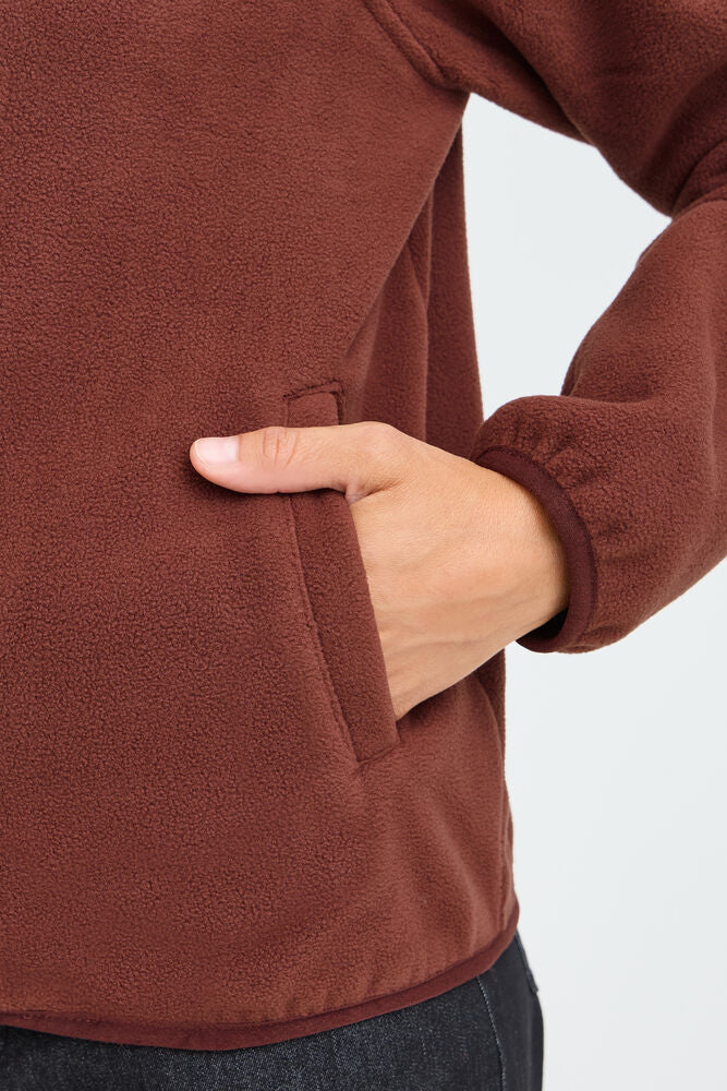 20618215 2 TONE ZIP UP FLEECE Wine-Red