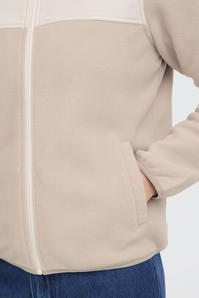 20618215 2 TONE ZIP UP FLEECE Wine-Red