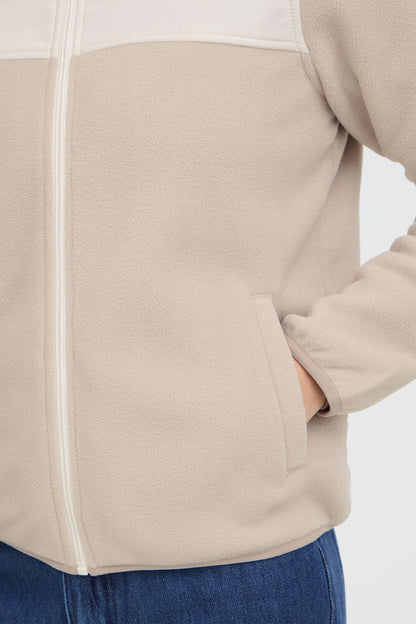 20618215 2 TONE ZIP UP FLEECE Wine-Red