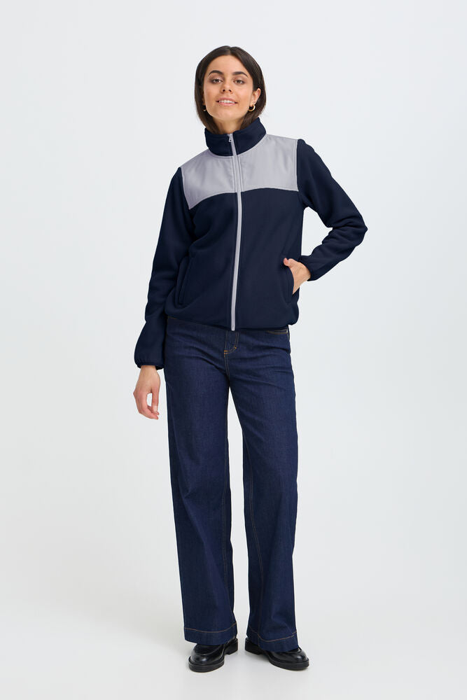 20618215 2 TONE ZIP UP FLEECE Wine-Red