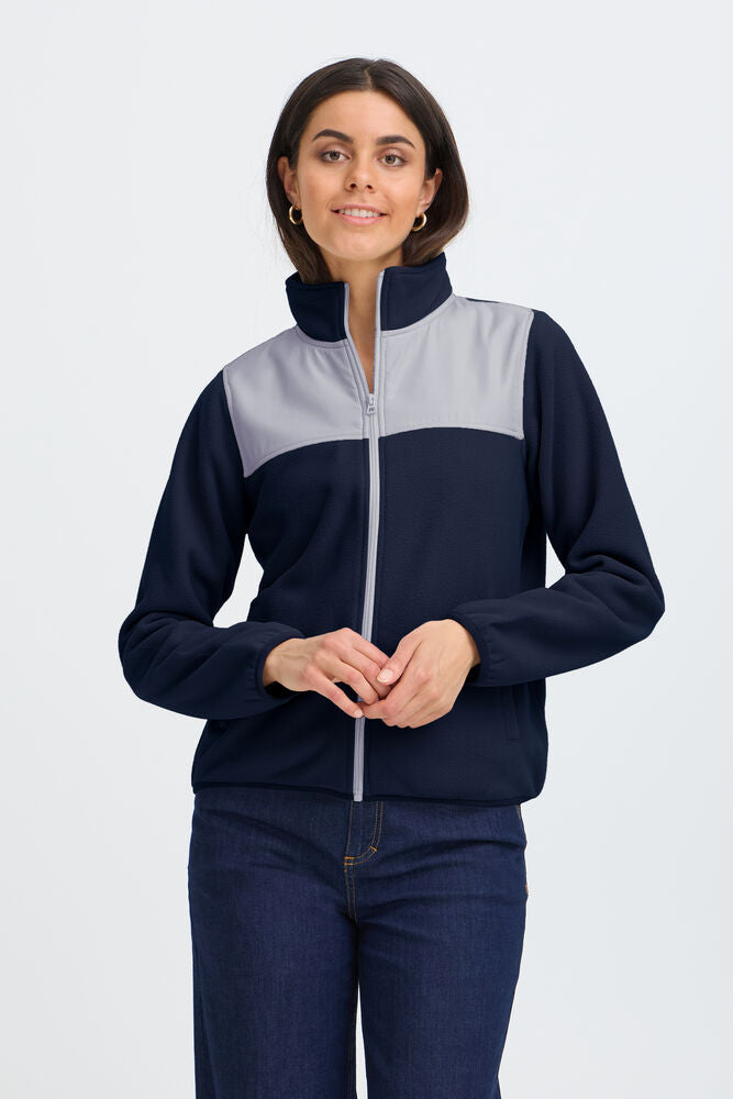 20618215 2 TONE ZIP UP FLEECE Wine-Red