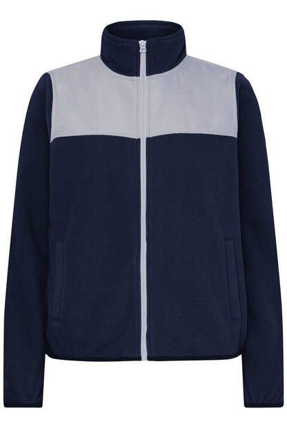 20618215 2 TONE ZIP UP FLEECE Wine-Red