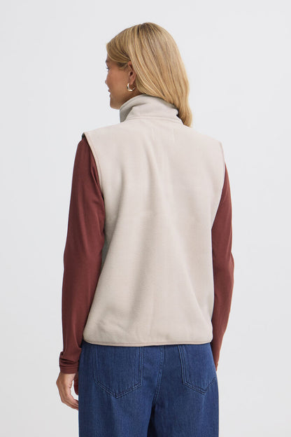 20618216 ZIP UP FLEECE GILET Beige