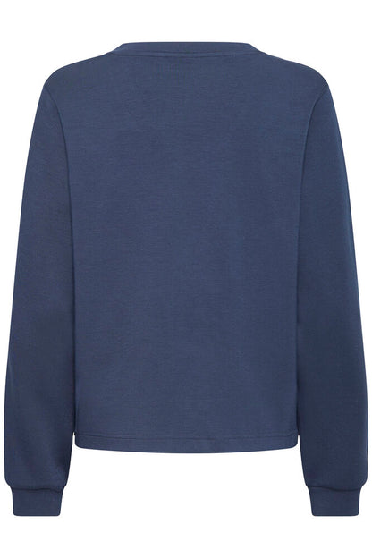 20618371 SUPER SOFT V-NECK SCUBA FABRIC SWEATSHIRT Navy