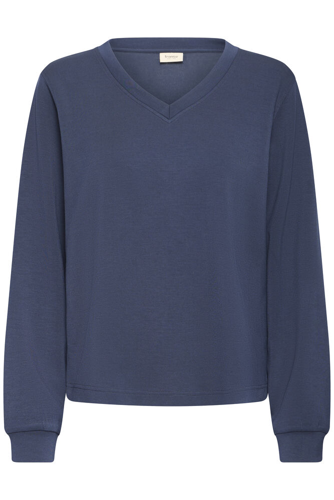 20618371 SUPER SOFT V-NECK SCUBA FABRIC SWEATSHIRT Navy