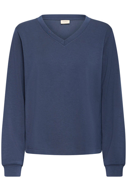 20618371 SUPER SOFT V-NECK SCUBA FABRIC SWEATSHIRT Navy