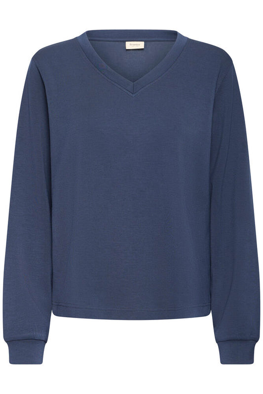 20618371 SUPER SOFT V-NECK SCUBA FABRIC SWEATSHIRT Navy