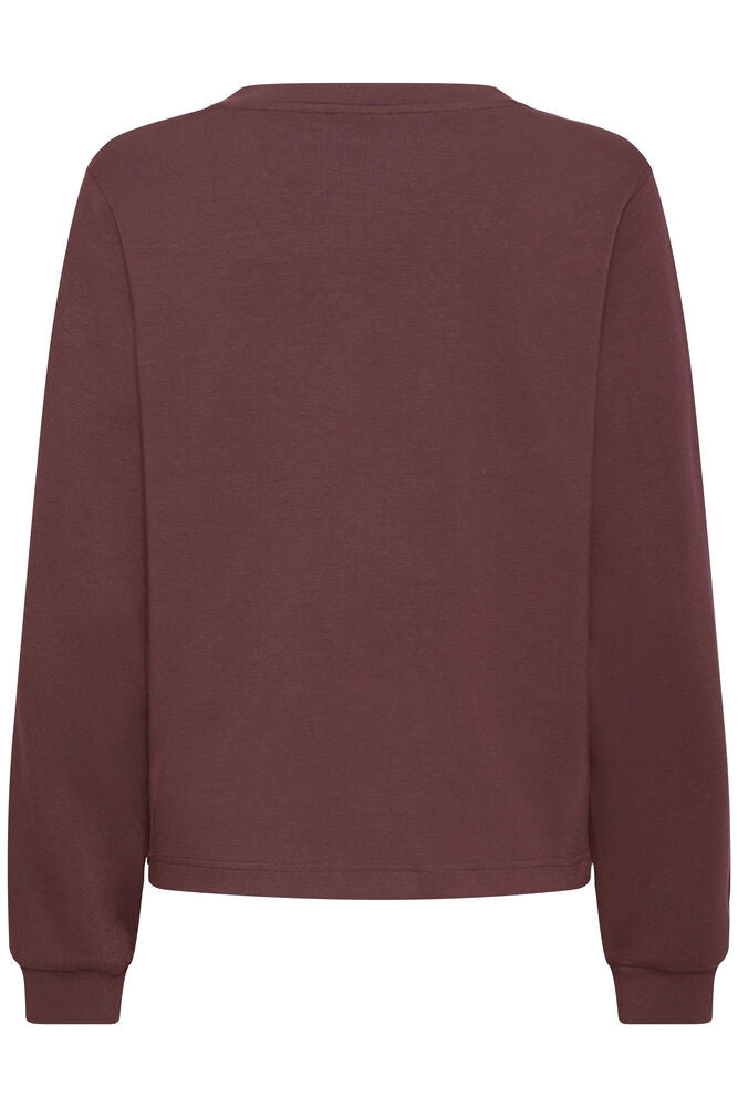 20618371 SUPER SOFT V-NECK SCUBA FABRIC SWEATSHIRT Wine-Red
