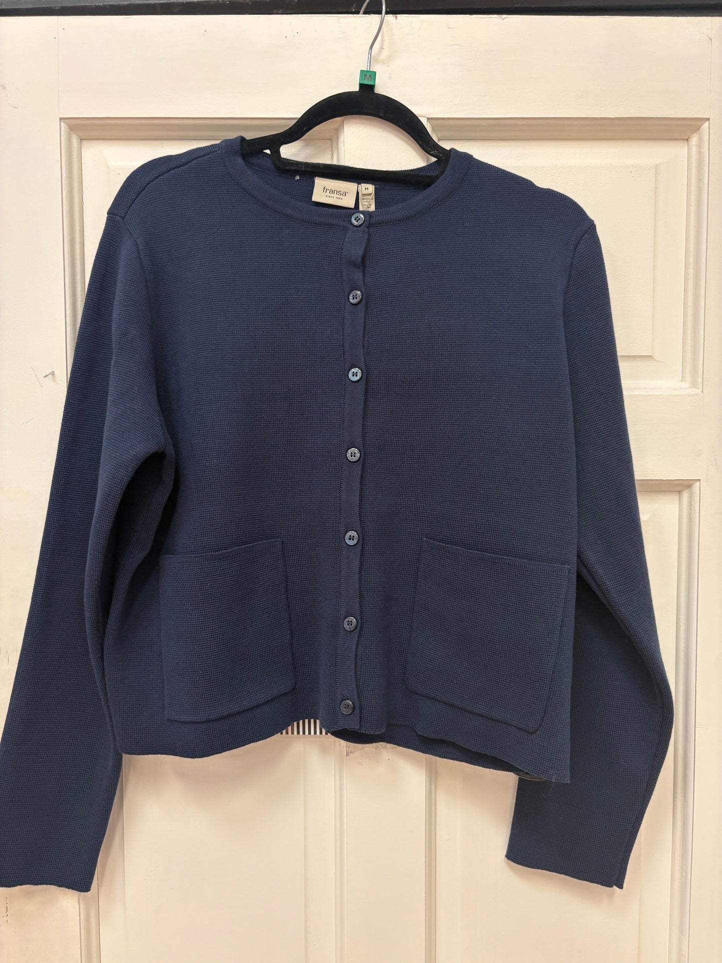 20618389 CARDIGAN BUTTONS SQUARE POCKET Navy
