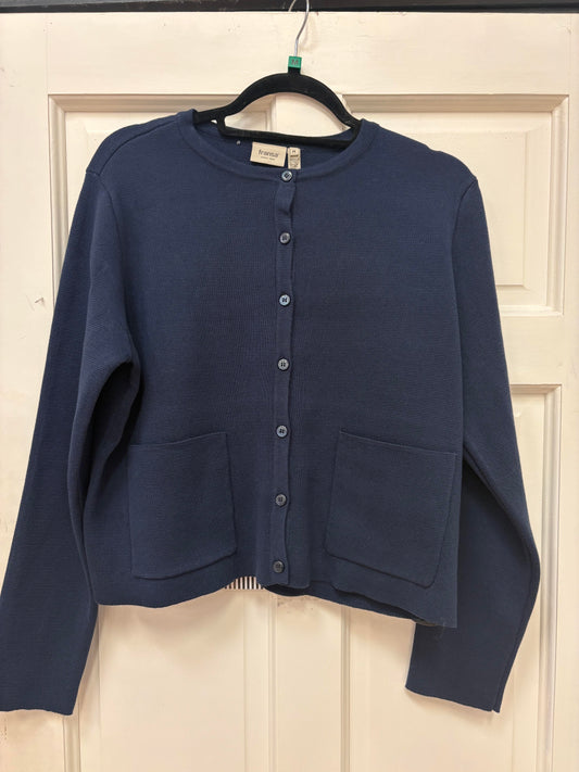 20618389 CARDIGAN BUTTONS SQUARE POCKET Navy