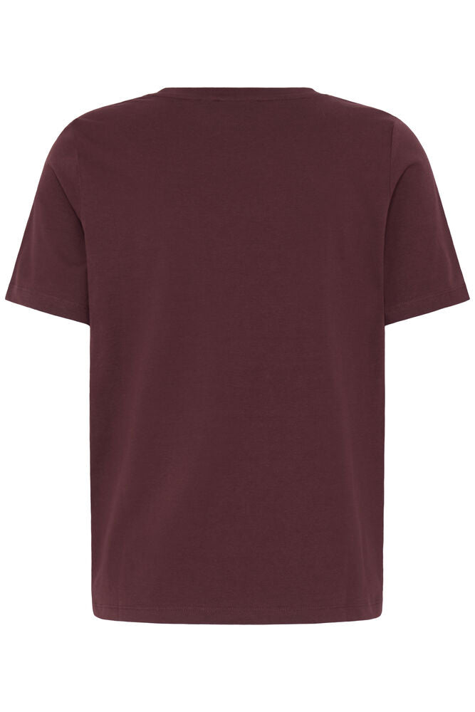 20618507 COTTON MOTIF S/S T-SHIRT Wine-Red