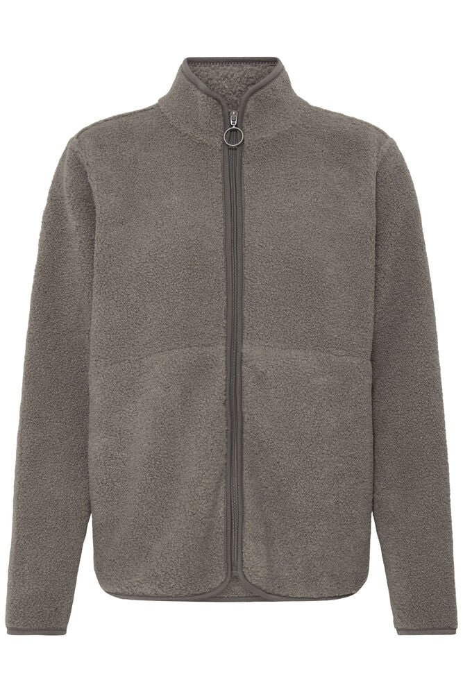 20618524 TEDDY FLEECE ZIP UP SOFT JACKET Taupe