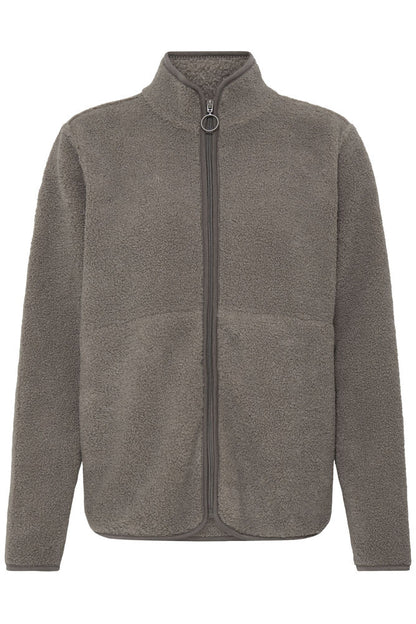 20618524 TEDDY FLEECE ZIP UP SOFT JACKET Taupe