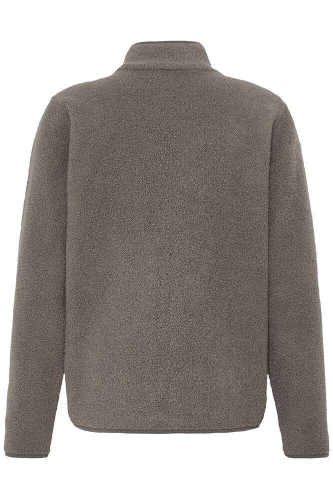 20618524 TEDDY FLEECE ZIP UP SOFT JACKET Taupe