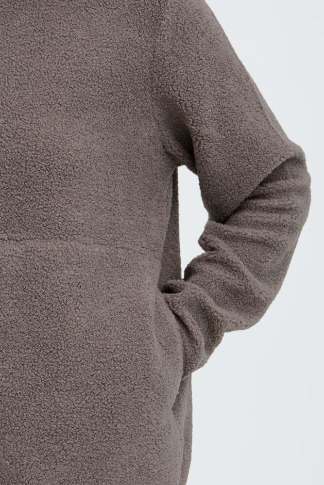 20618524 TEDDY FLEECE ZIP UP SOFT JACKET Taupe