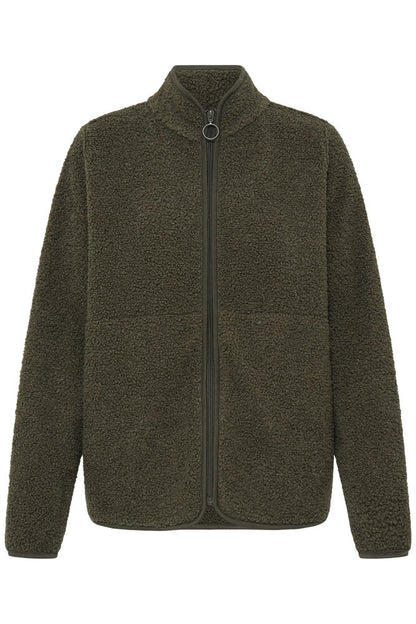 20618524 TEDDY FLEECE ZIP UP SOFT JACKET Green