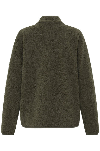 20618524 TEDDY FLEECE ZIP UP SOFT JACKET Green