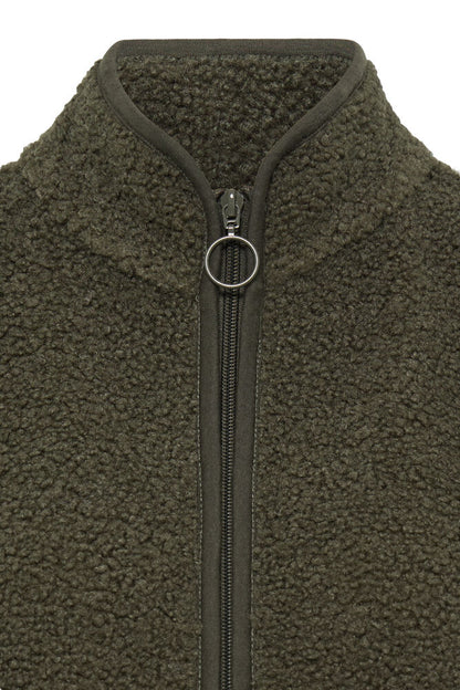 20618524 TEDDY FLEECE ZIP UP SOFT JACKET Green