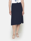 207241 Basic Jersey Skirt Navy