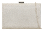 2099 Glittery Top Opening Clutch Bag Silver